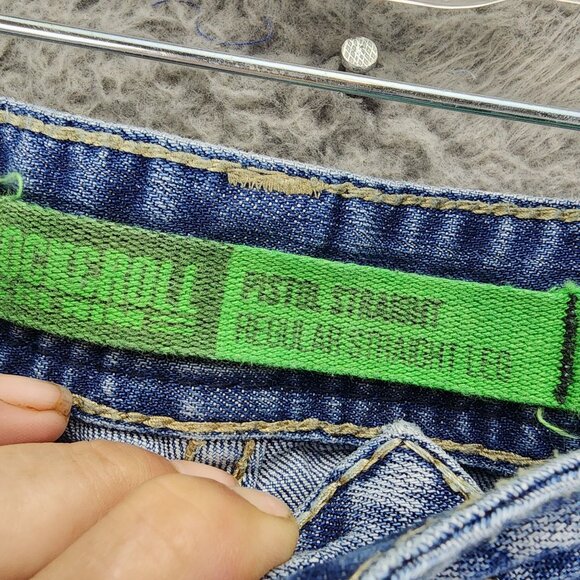 Rock & Roll Denim Jeans Mens 34x38 Blue Pistol Straight Leg *Read* - Picture 5 of 16